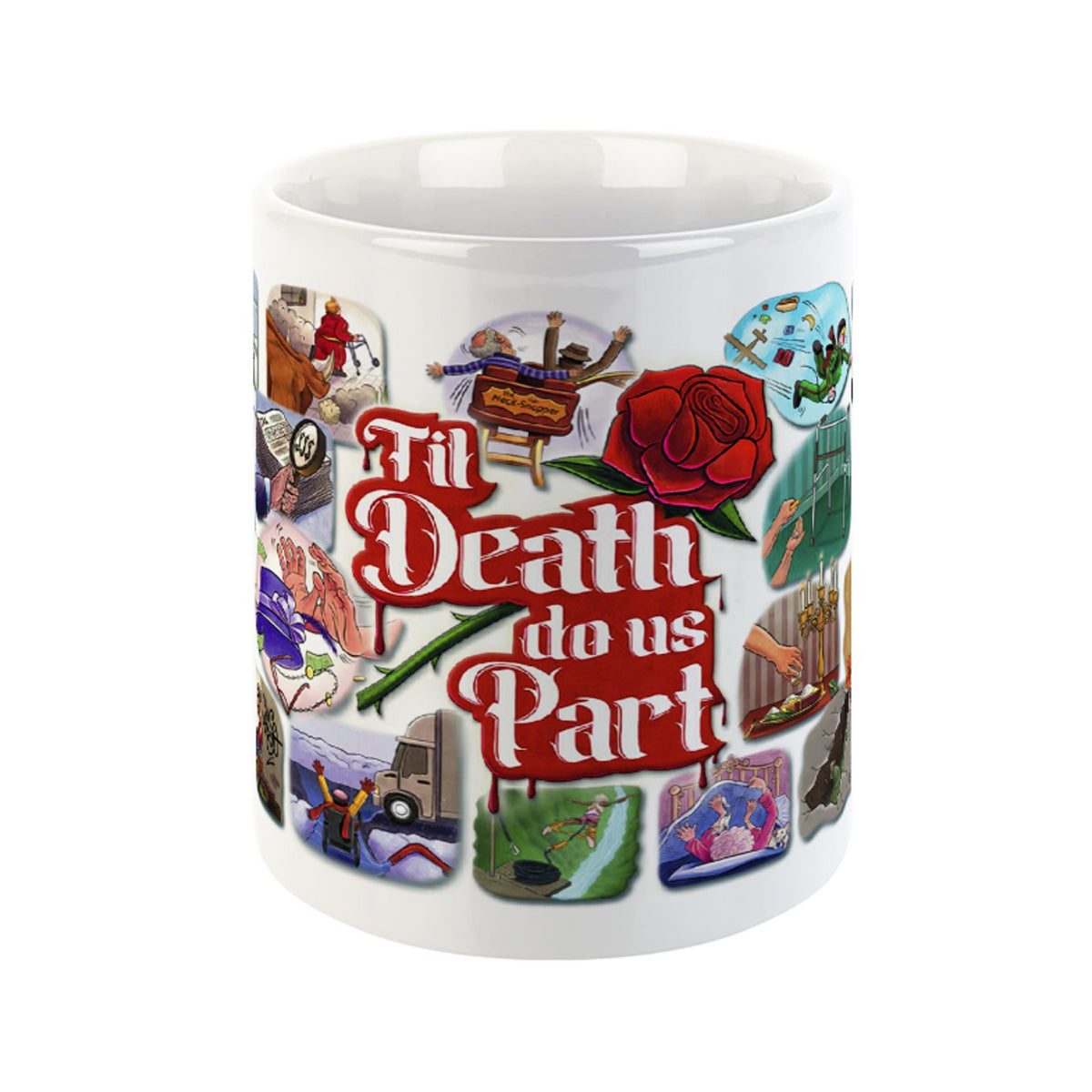11 oz. "28 Ways to Leave Your Lover" Ceramic Mug.  Wrap-around art!