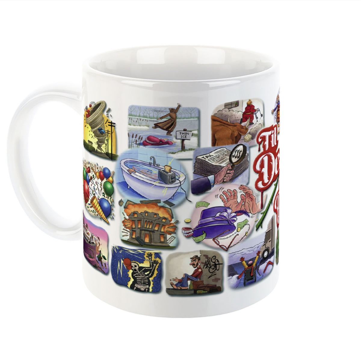 11 oz. "28 Ways to Leave Your Lover" Ceramic Mug.  Wrap-around art!